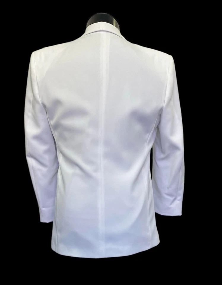 Men's White After Six LaStrada Tuxedo Jacket- Easy Care Black Tie Gala Prom - Image 4 of 4