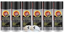 6 Pack Fluid Film AS11B Rust and Corrosion Inhibitor 11.75 oz Aerosol Black