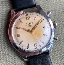 Vintage Zodiac Stop Flyback Timer Ref. 906 Stainless Steel Wristwatch - RARE