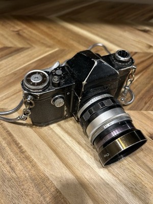 Early Asahi Pentax M42 SLR w/ Rare Takumar 58mm f/2.4 Preset + Tiffen S8 Hood