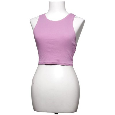 Zara, Tank­top, Größe: M, Lila, Baumwolle/Elasthan, Einfarbig, Rippenstrick #CEr