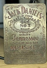 Vintage 1970s 80s Jack Daniels Old No 7 Whiskey Belt Buckle Made in USA