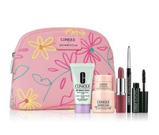 Clinique Moisture Surge 100H All About Eyes Lipstick 13 Love Pop 7-Pc Travel Set