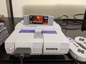 Super Nintendo SNES Console, Box,5 Games, 2 Controllers, Final Fight 2 w/ Book