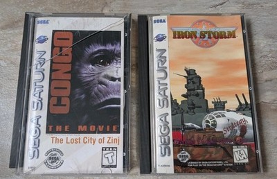 2x Spiele - Iron Storm + Congo the Movie - Sega Saturn NTSC USA-Sega Saturn
