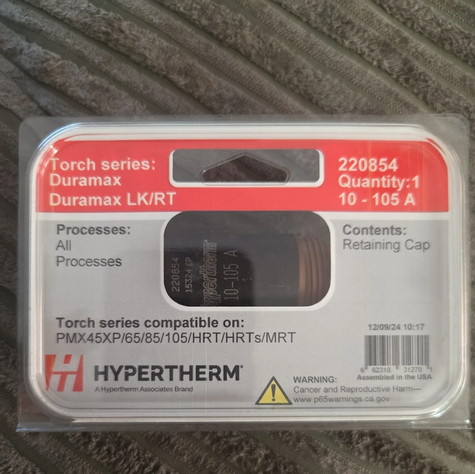 Hypertherm Duramax LK RT Series Cutting Torch Retaining Cap 220854 - Image 1 of 1