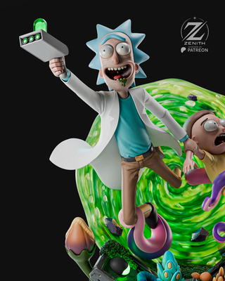 Rick & Morty Portal Jump | Zenith Studios | High Quality Unpainted