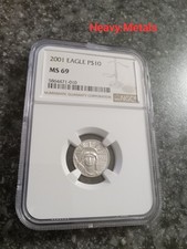 2001 1/10 oz $10 US Platinum Eagle MS69 NGC NICE LOW PRICE!! 3450.00 per troy oz
