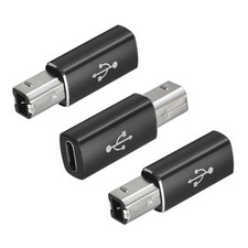 USB C to Printer  Convert Adapters Type C to USB B Adapters Black /3 Pcs