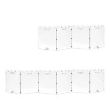 Clear Acrylic Pet Dog Gate Freestanding Foldable Puppy Doggy Fence Indoor