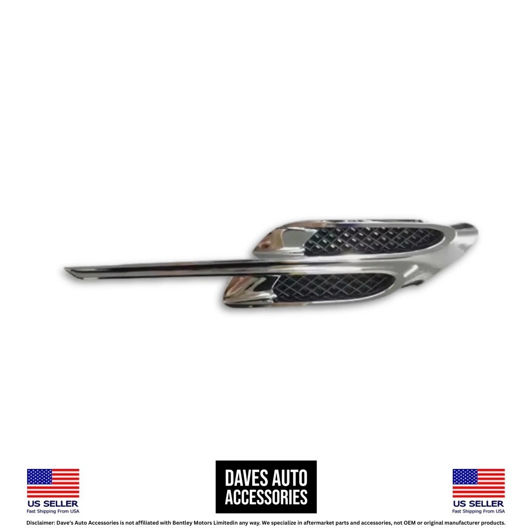 2016-2018 Bentley Continental GT GTC Right Fender Air Vent Grille Chrome