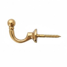 Raffhaken Raffhalter Messing 38 mm  für Gardinen Vorhänge Dekoschal NEU 5 Farben