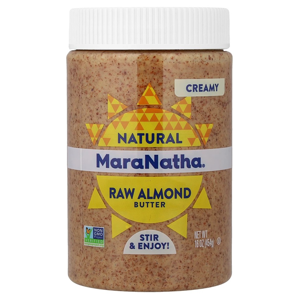 MaraNatha All Natural Raw Almond Butter Creamy 16 oz 454 g All-Natural,