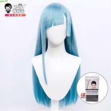 Jujutsu Kaisen Kasumi Miwa Azure Grayish Blue Long Straight Hair Hot Cosplay Wig