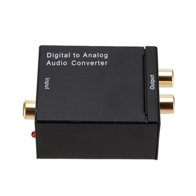 Digital to Analog Audio Converter Amplifier Decoder Optical Fiber Coaxial w