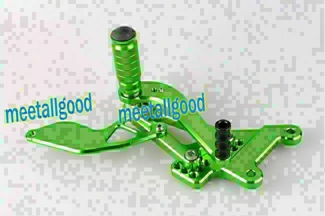 Juego trasero verde estriberas reposapiés para Yamaha YZF R6 2003 2004 2003 2005 Foto 4 de 4