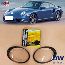 Left And Right Headlight Lens Coverglue For Porsche Carrera 997 911 2006-1202