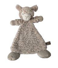Demdaco 13" Luna Llama Soft Plush Tan Baby Rattle Blankie Security Blanket Lovey