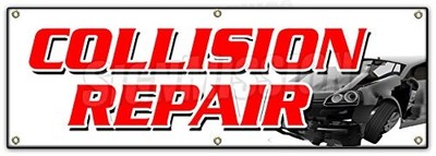 72'' Collision Repair Banner Sign Body Painting auto car Automotive