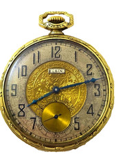 Vintage Elgin 12S Pocket Watch in Gold Filled Case, Vintage Watches