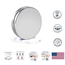 2-Pack Neodymium Disc Magnets, 1.26'' D, Double-Sided Adhesive, Powerful Use