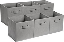 Foldable Fabric Storage Cube with Handle, Gra...