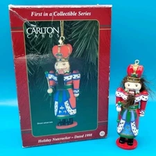 Vtg Carlton Holiday Regal Nutcracker Christmas Ornament 1998 First In The Series