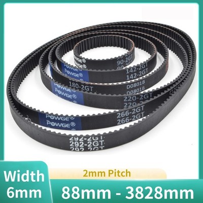 GT2 2GT 2mm Pitch 6mm Width Closed Loop Synchronous Timing Belt Pulley CNC 3D