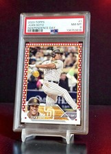 Juan Soto /76 Independence Day #1 PSA 8 2023 SSP Topps Parallel Variation POP 4