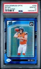 2024 Donruss Optic Bo Nix Blue Hyper #209 PSA 10 GEM MINT RC RATED ROOKIE