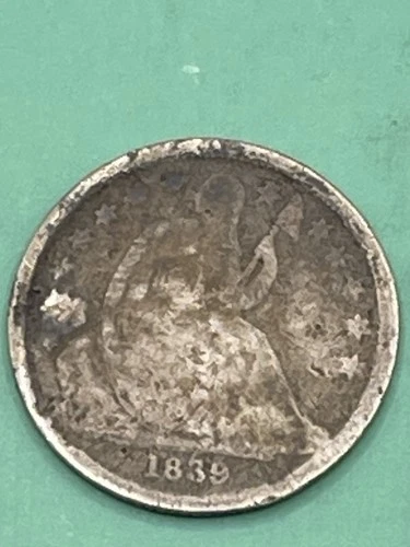 1839-O Seated Liberty Silver Dime Early Rare Date New Orleans AG