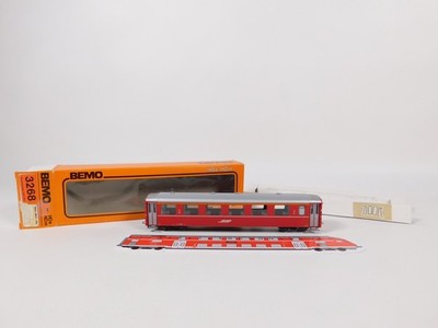 Bemo H0m DC 3268 134 Passenger Car 1st Class A 1254 RhB Very Good Box #EK159-0,5