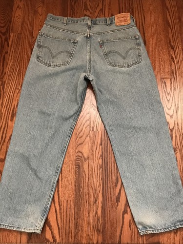 Jeans Levis's 550 uomo 38 x 30 relaxed fit denim blu chiaro vero 36x29 cotone - Foto 2 di 11