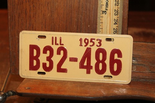 Plaque D'immatriculation Vélo Vintage 1953 - Massachusetts 94-368 - Collection