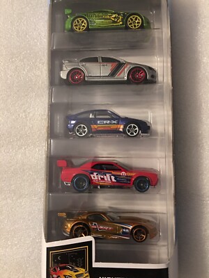 Hot Wheels Nightburnerz 2018/5 Pack Honda crx/nissan 350z/dodge