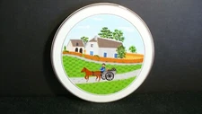 Villeroy & Boch Design Naif 6 1/2" Tea Tile Trivet Horse & Wagon - 1