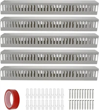5 Set Light Gray Wire Duct Open Slot Cable Raceway Server Rack Cable Management 