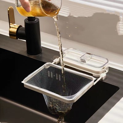 Kitchen Sink Filter Rack Suction Cup Disposable Leftover Leftovers Filter Pocket