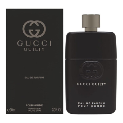 GUCCI GUILY POUR HOMME-EDP-SPRAY-3.0 OZ-90 ML-AUTHENTIC-MADE IN SPAIN