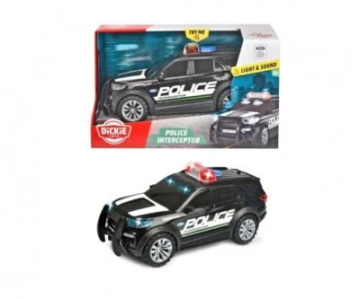 Dickie Toys Polizeiauto Ford Police Interceptor, Simba Toys mit Licht & Sound - Bild 1 von 3