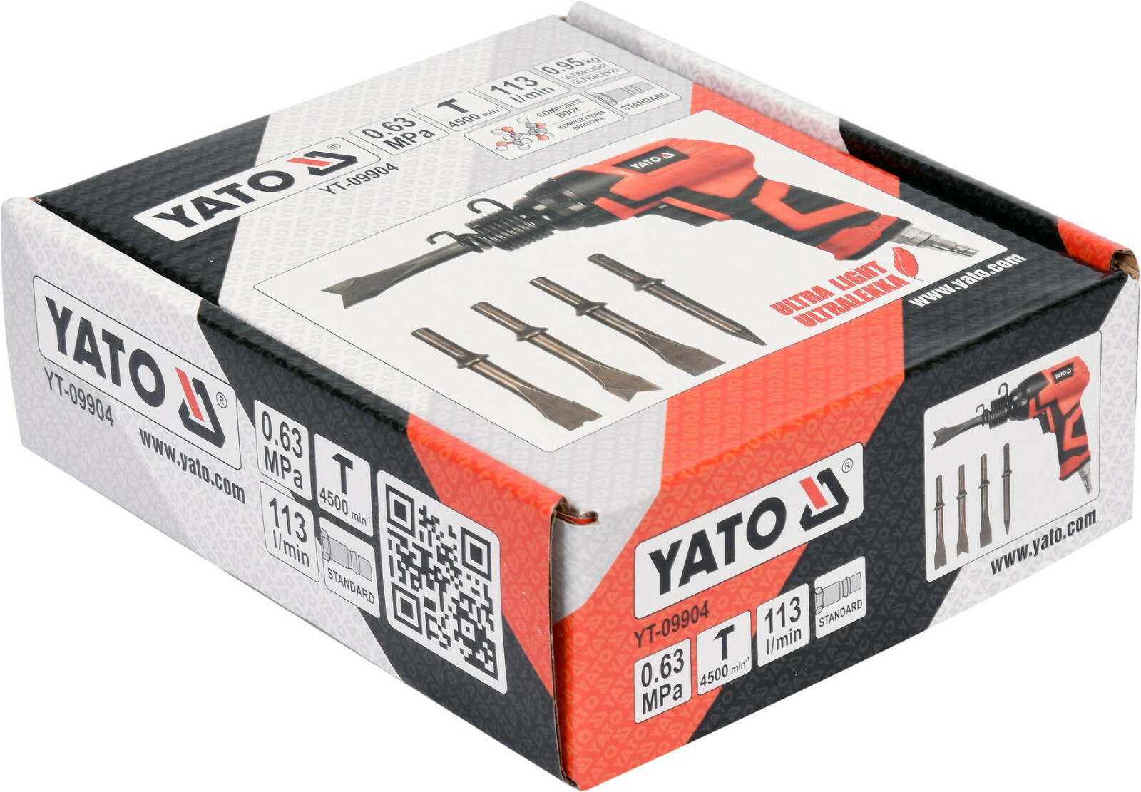 YATO YT-09904 Druckluftmeißel Satz Abbruchhammer Schlaghammer KFZ 
