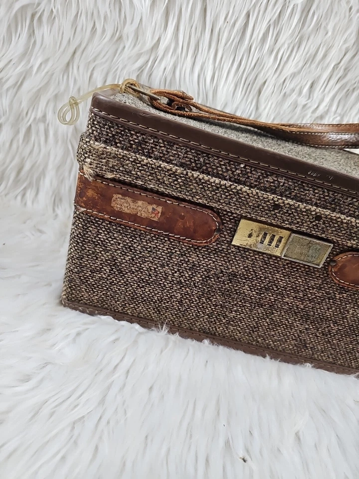 Equipaje de viaje de tweed HARTMANN de colección estuche de tren cosmético para llevar - se ve bien Foto 2 de 4