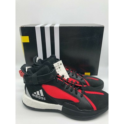 adidas Posterize Men's Basketball Core Black Shock Red Silver EG6879 Size 10 