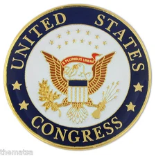 UNITED STATES CONGRESS SEAL CONGRESSMAN LAPEL BAGE PIN 
