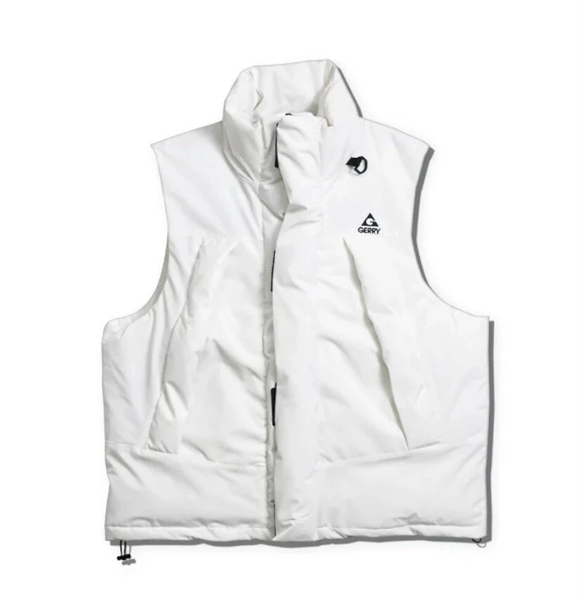 Chaleco Unisex Gerry Grande Blanco Fibra Plumón Poliéster Bolsillos con Cremallera Completa Foto 4 de 4