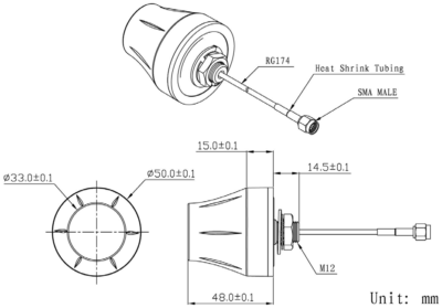 4G LTE 3G Cellular Antenna 700-2700MHz Screw Mount SMA Male Spypoint EvoSolar - Foto 8