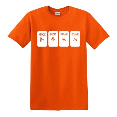 ADSR T-Shirt Herren Synthesizer Moog Roland Musikproduzent Ableton Tee Top