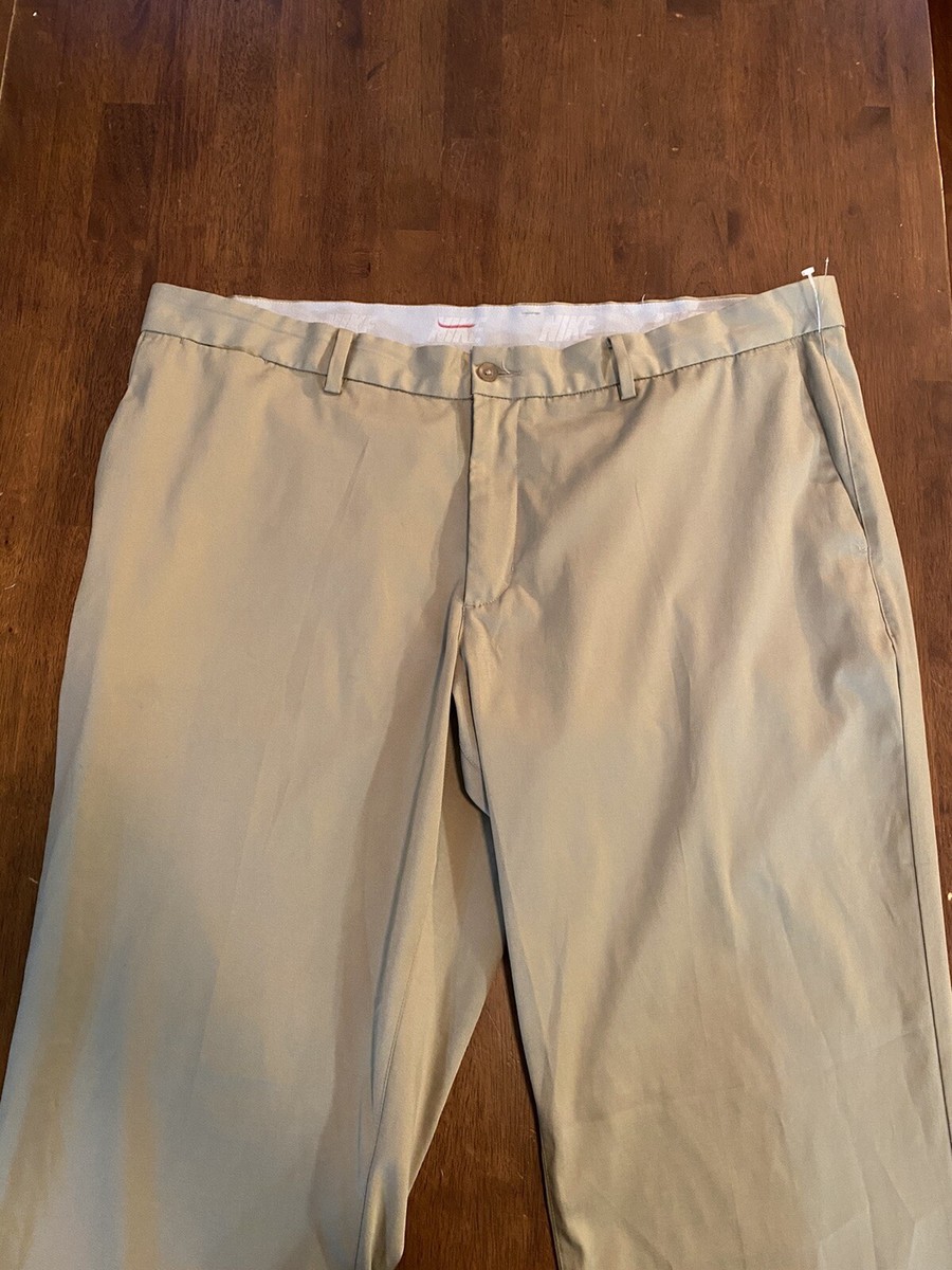 Nike Dri Fit Men's Tan Khaki Golf Dress Pants Standard Fit