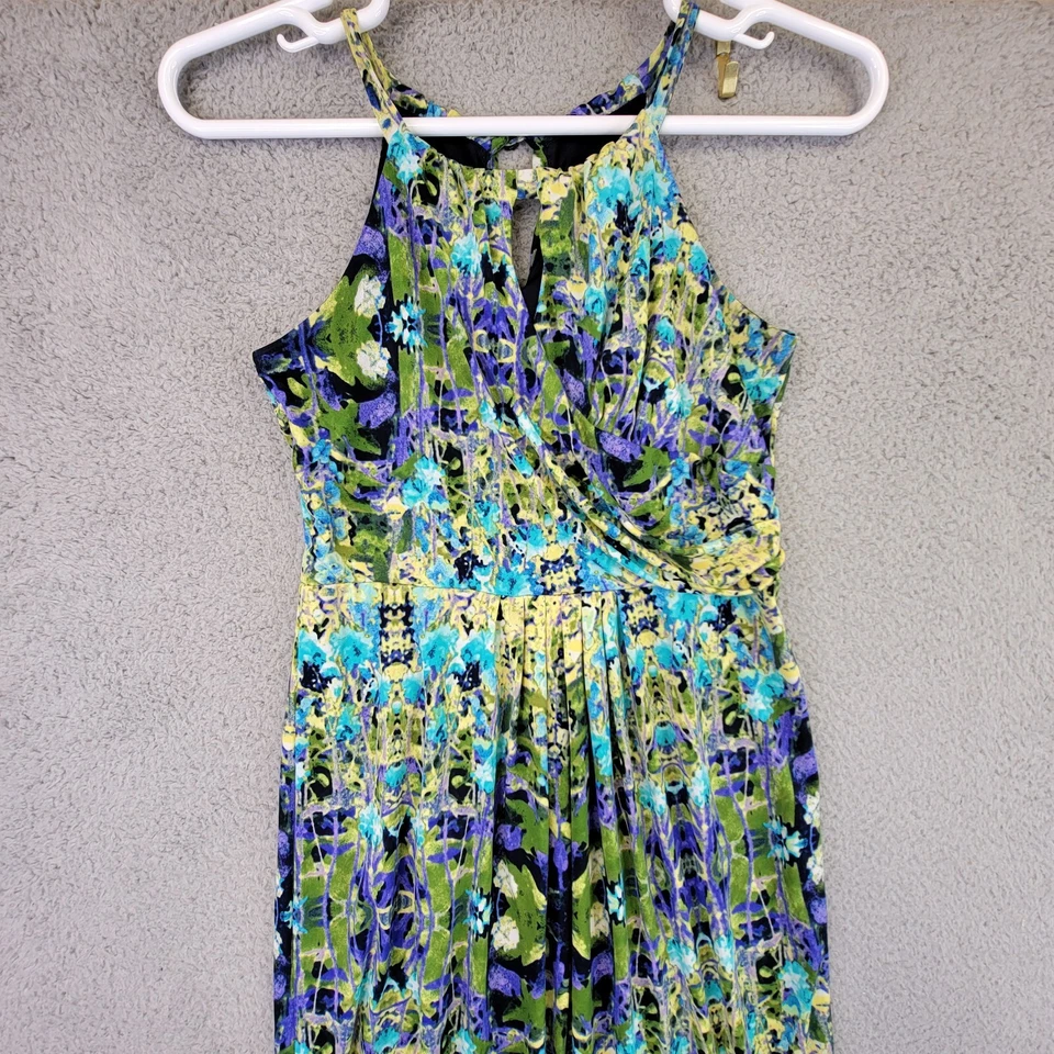 Vestido para mujer Cynthia Rowley 6 amarillo verde maxi boho floral Foto 3 de 4