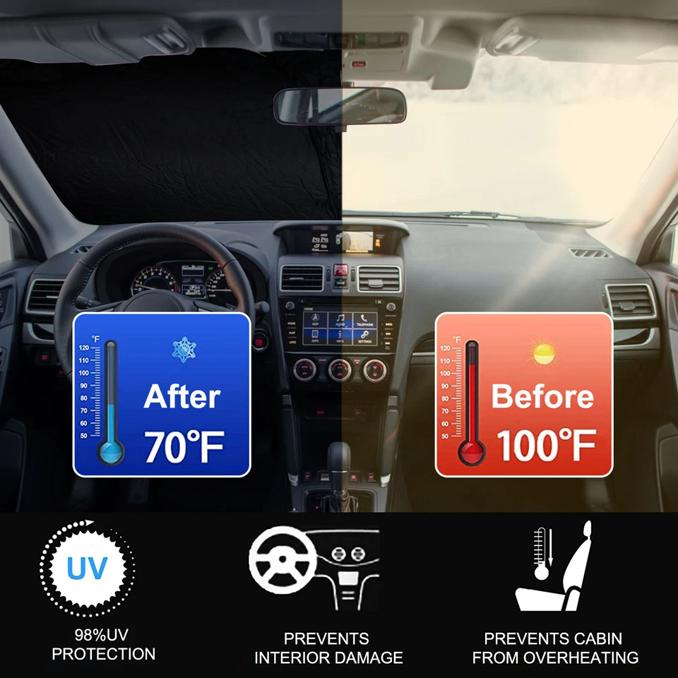 Parabrisas delantero personalizado para Subaru Forester 2015-2018 parasol cubierta de ventana Foto 4 de 4